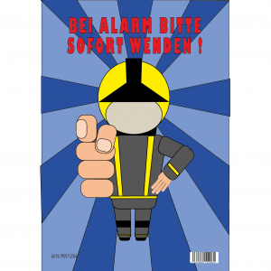 "Bei Alarm bitte wenden" Feuerwehrpostkarte A6