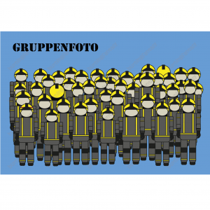 "Gruppenfoto" Feuerwehrpostkarte A6