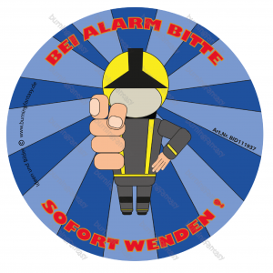 "Bei Alarm bitte wenden" Bierdeckel