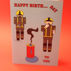 "Happy Birthday" Feuerwehrklappkarte A6