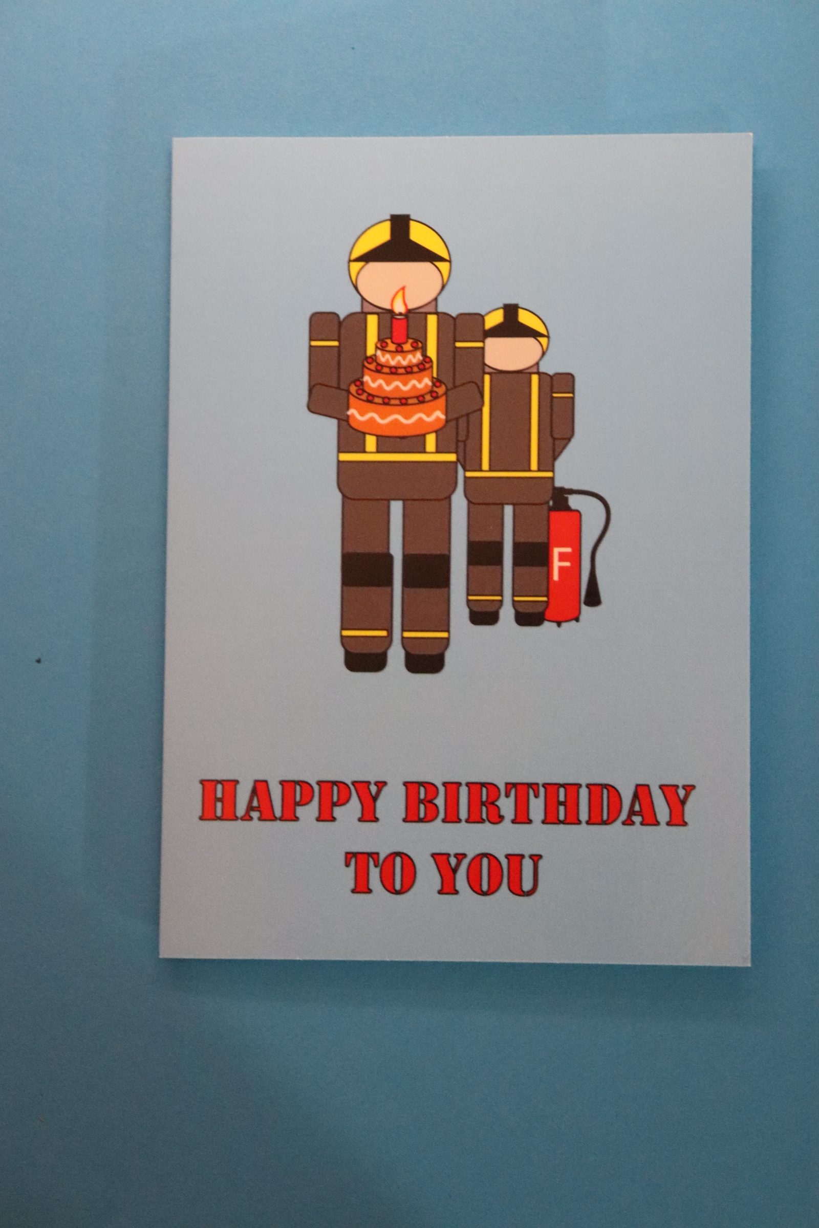 "Happy Birthday" Feuerwehrklappkarte A6 – Bild 2