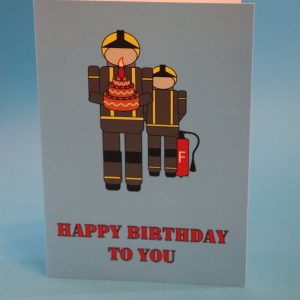 "Happy Birthday" Feuerwehrklappkarte A6