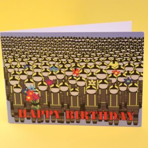 "Happy Birthday" Feuerwehrklappkarte A6