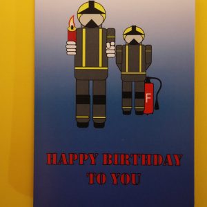"Happy Birthday" Feuerwehrklappkarte A6