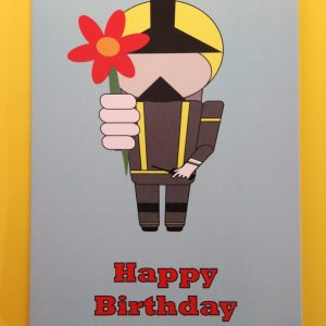 "Happy Birthday" Feuerwehrklappkarte A6