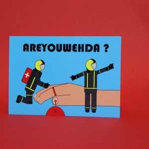 "Areyouwehda" Feuerwehrpostkarte A6