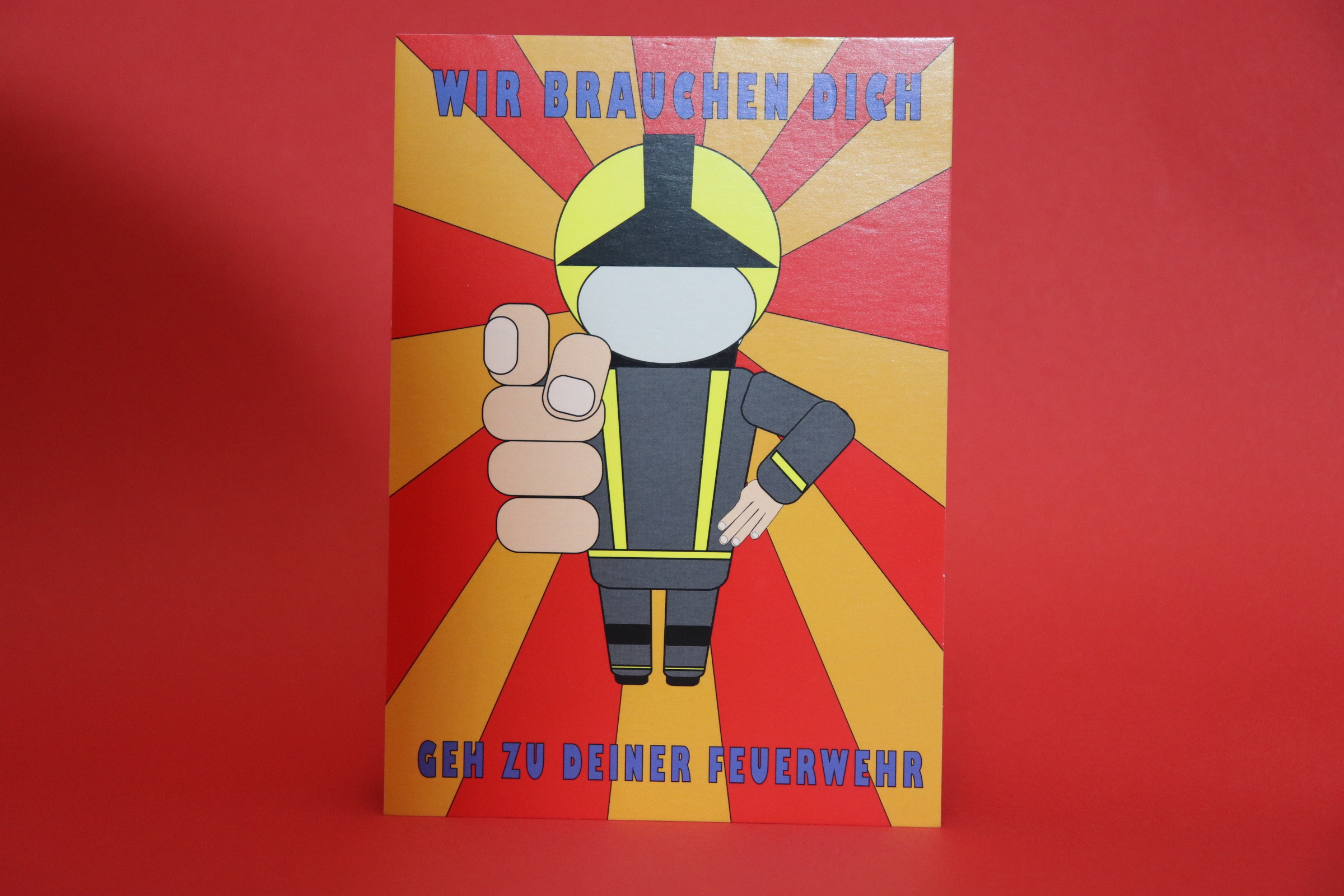 "Wir brauchen dich" Feuerwehrpostkarte A6 – Bild 3