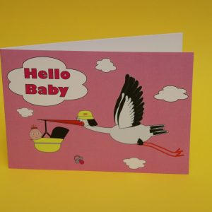 "Hello Baby" Feuerwehrklappkarte A6