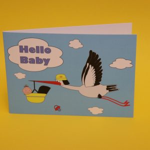 "Hello Baby" Feuerwehrklappkarte A6